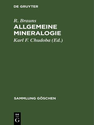 cover image of Allgemeine Mineralogie